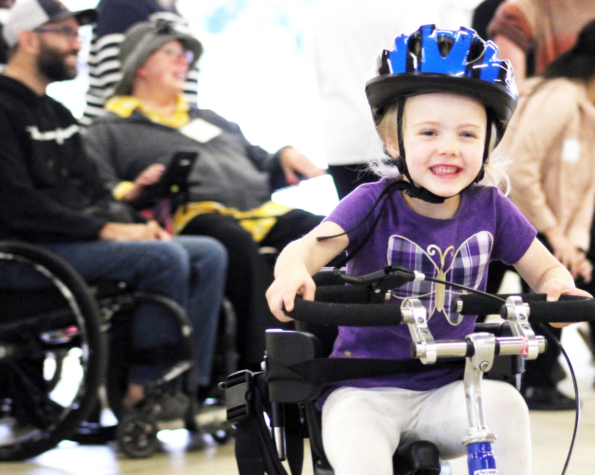 Elisha Meyer/Kitsap News Group photos
Alice Smith just cannot get enough laps in on this therapy trike.