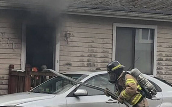 NKF&R courtesy photo
A female resident was transported to Harborview Medical Center in Seattle following a house fire in Suquamish Sept. 26.