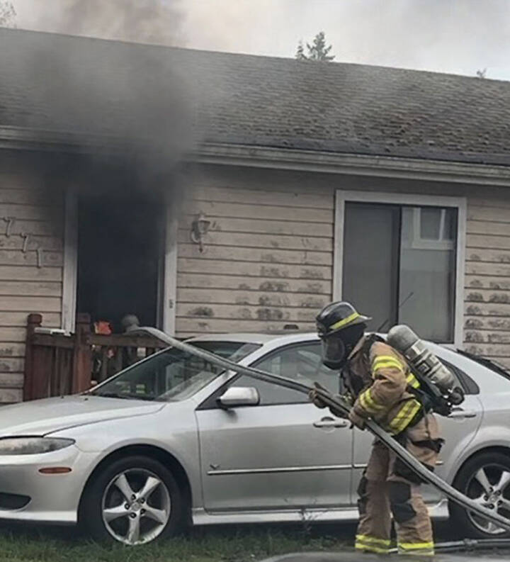 NKF&R courtesy photo
A female resident was transported to Harborview Medical Center in Seattle following a house fire in Suquamish Sept. 26.