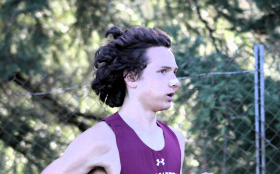 Elisha Meyer/Kitsap News Group photos
Isaac Benjamin of SK flies through the 5K course at Cedar Heights Middle School.