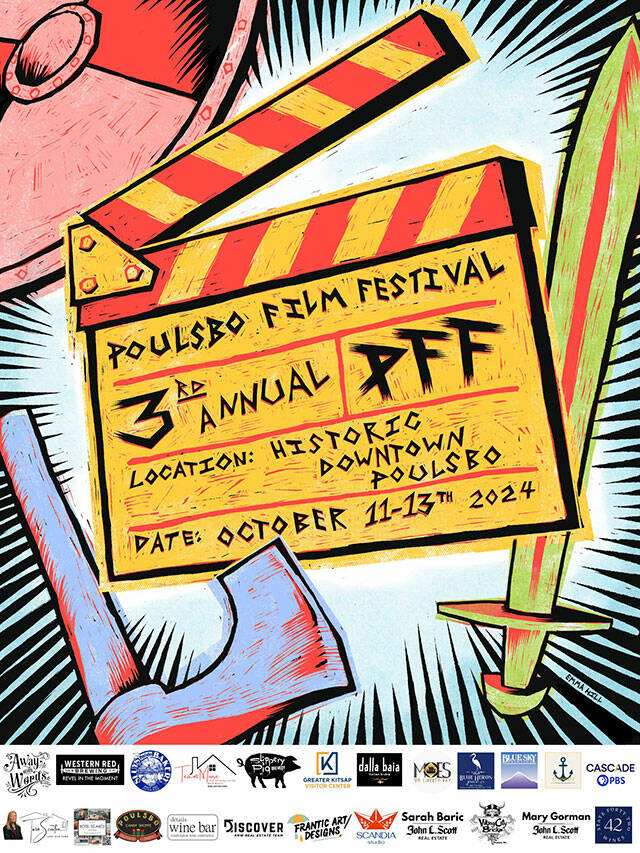 Emma Hill courtesy illustration
The poster for the 2024 Poulsbo Film Festival.