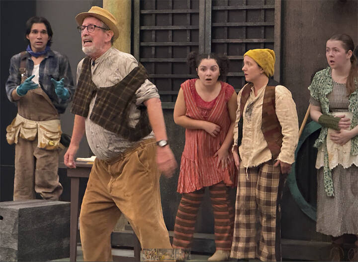 <p>Matt Longmire courtesy photos</p>
                                <p>Cast of Urinetown rehearses the play for its Bainbridge show.</p>