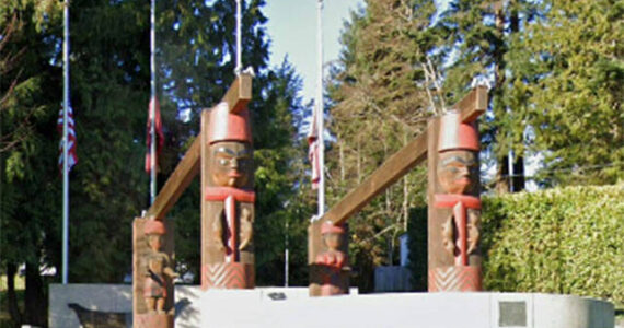 Google Maps courtesy photo
Totem poles and flags are displayed near the Suquamish waterfront.