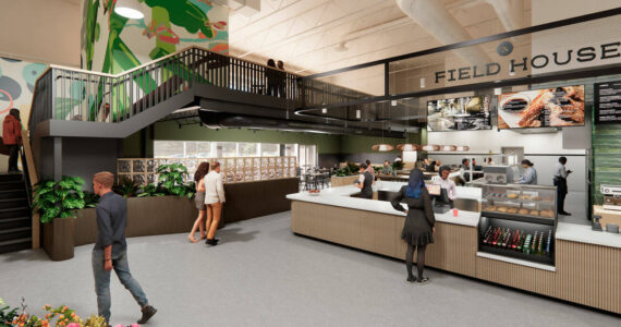 T&C courtesy images
A rendering of the inside of the Field House restaurant at Town & Country Market in Poulsbo.