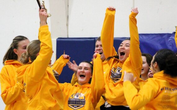 Elisha Meyer/Kitsap News Group photos
Bainbridge celebrates its first district championship in program history.