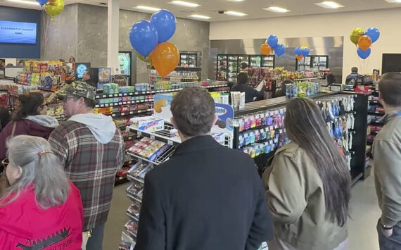 Suquamish Tribe courtesy photos
Customers walk into the market for the first time during the grand opening Nov. 19.