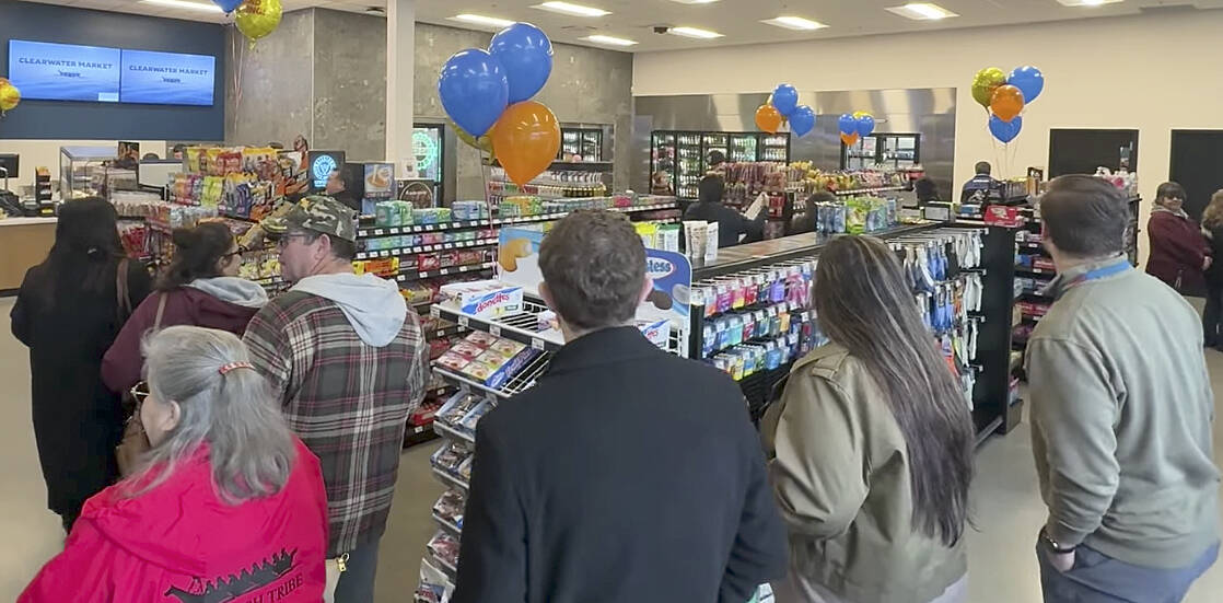 Suquamish Tribe courtesy photos
Customers walk into the market for the first time during the grand opening Nov. 19.