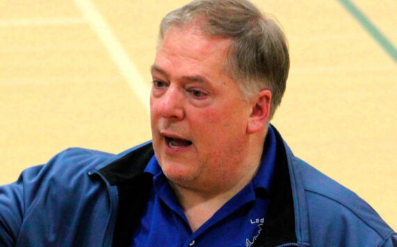 Elisha Meyer/Kitsap News Group
Olympic High School’s Keith Peden leaves the floor one last time as the volleyball coach of the Trojans Nov. 9.