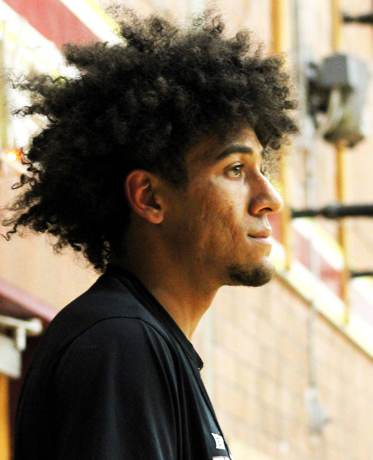 Elisha Meyer/Kitsap News Group
South Kitsap’s boys basketball coach Anthony Lewis takes the court for day one of tryouts for the 2024-25 season.