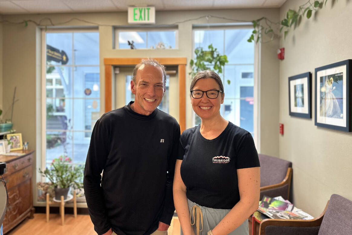 Dr. Soomer-Lincoln is standing beside her patient after his procedure. Photo courtesy of Fairy Tale Dental.