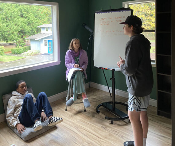 Silverwood School courtesy photos
Students in the quiet study space in the library of the farmhouse.