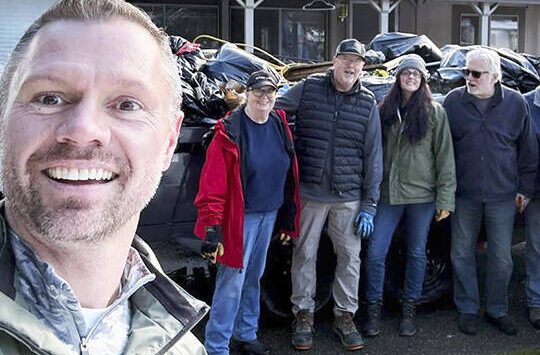 South Kitsap Rotary courtesy photos
Shane Wood, SK Rotary community outreach chair, with a crew of volunteers.